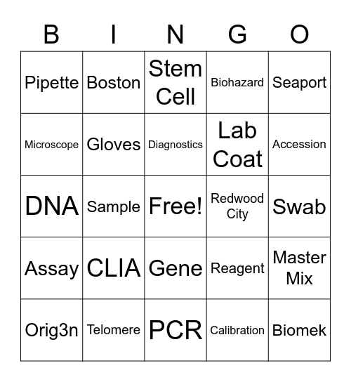 Medical Laboratory Professionals Week Bingo Card