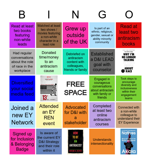 D&I Bingo Card