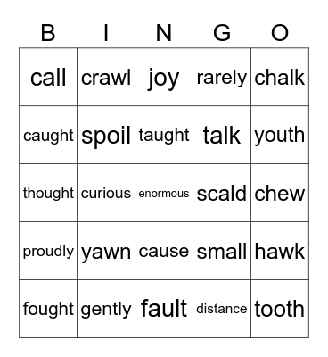 Unit 5.4     2K Bingo Card