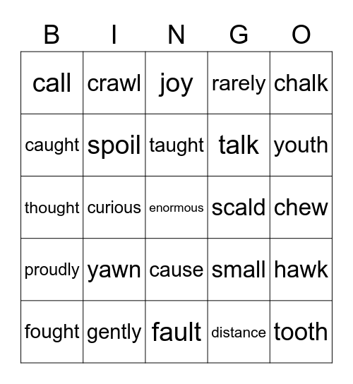 Unit 5.4     2K Bingo Card