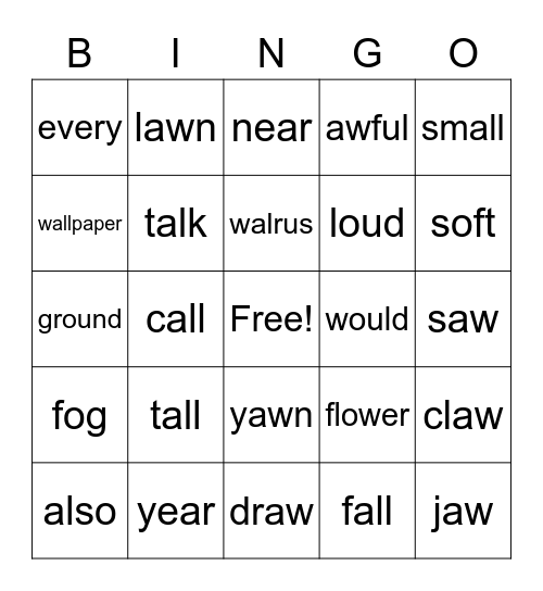 Module 8 Week 3 Bingo Card