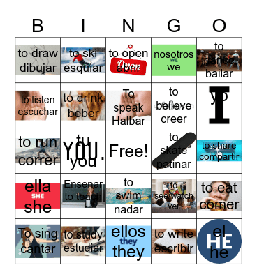 Spanish Bingo Card