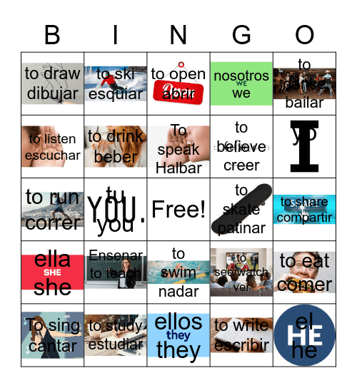 Spanish Bingo Card