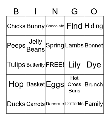 Easter! Bingo Card
