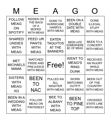 BANNER 2 COTTER Bingo Card