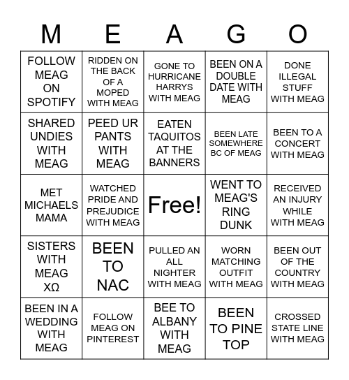 BANNER 2 COTTER Bingo Card