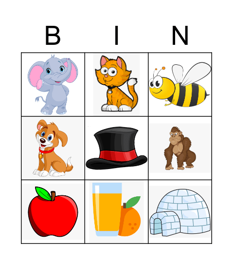 alphabet Bingo Card