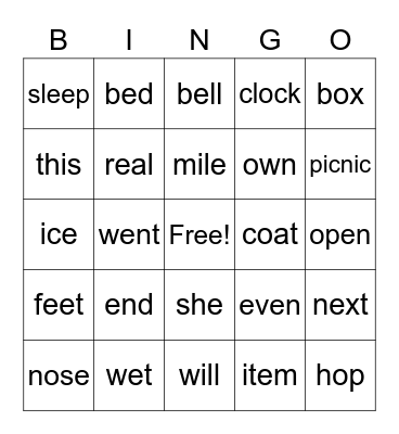Bingo Card