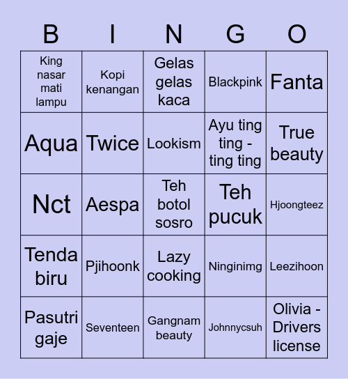 Bingo with coco Bingo Card