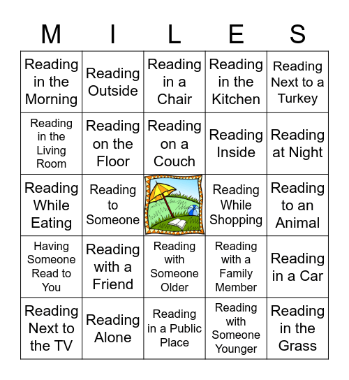 JUNE Summer Reading Challenge Bingo Card
