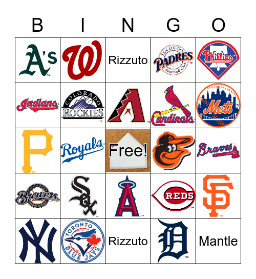 BASEBALL Bingo Card