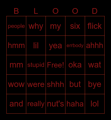 umm Bingo Card