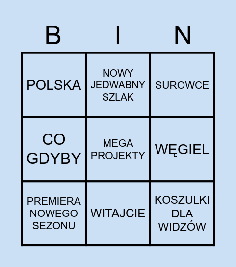 GLOBALISTA Bingo Card