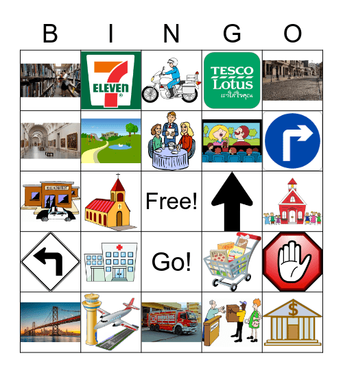 Places Bingo Card