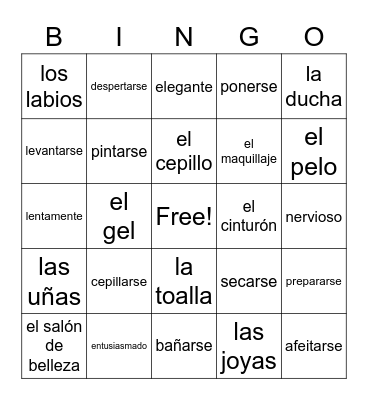 4MP Capítulo 2A Mi Rutina Diaria Bingo Card