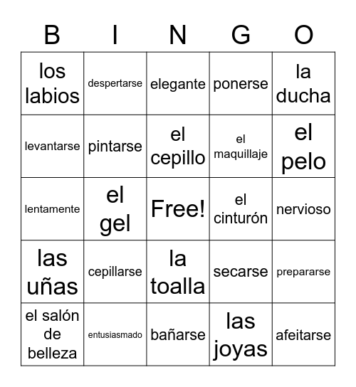 4MP Capítulo 2A Mi Rutina Diaria Bingo Card