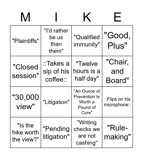 Ghizzoni-isms Bingo Card