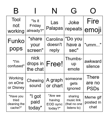 BINGO Card