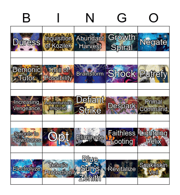 Strixhaven Bingo - Archives Edition Bingo Card