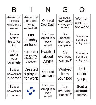 ADP Party! Bingo Card