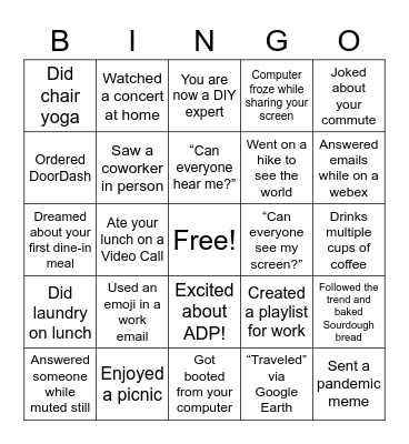 ADP Celebration! Bingo Card