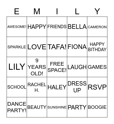 Bingo Card