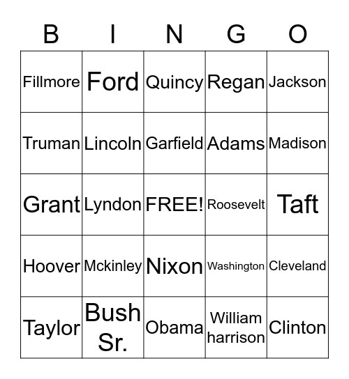 Lets the Explore the Fourty-Four Bingo Card