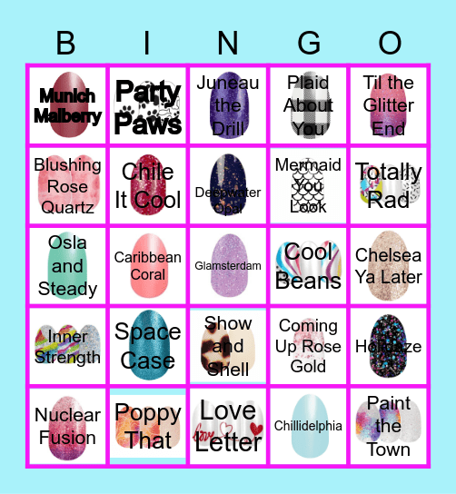 COLOR STREET BINGO Card