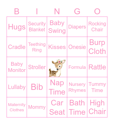 Baby Shower Bingo Card