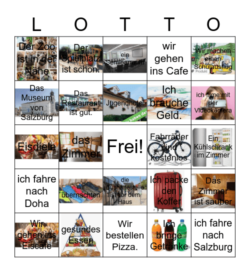 Jugendherberge Bingo Card