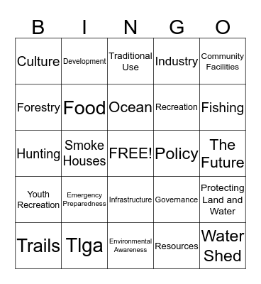 CCP BINGO Card