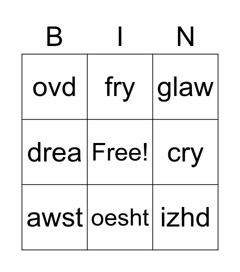 CCV / VCC #2 p. 25 Bingo Card