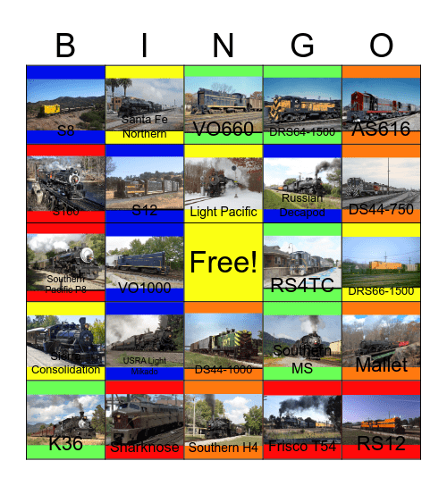 Baldwin Locomotive Works Bingo Card