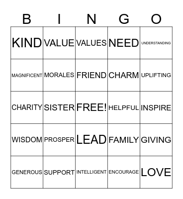 Sophisticated Women of Outreach Bingo Card