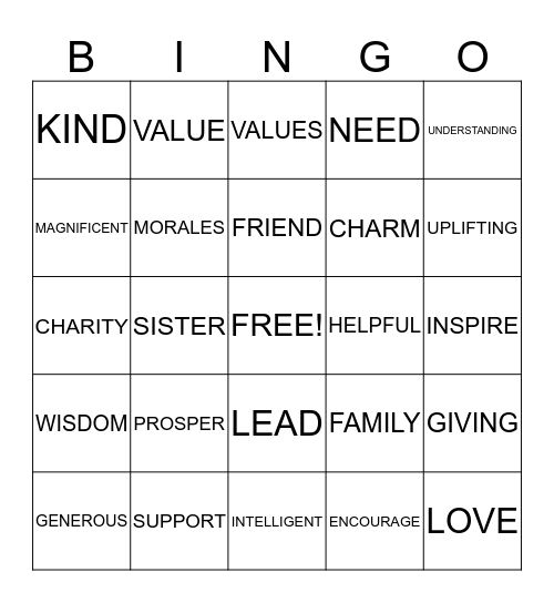 Sophisticated Women of Outreach Bingo Card