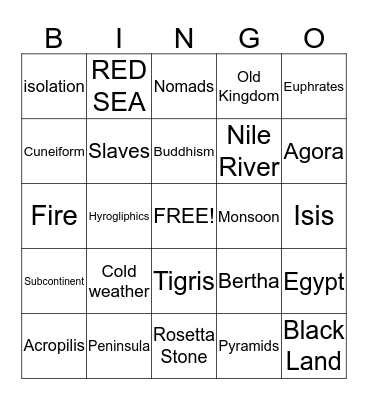Bingo Card