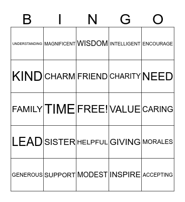 Sophisticated Women of Outreach Bingo Card