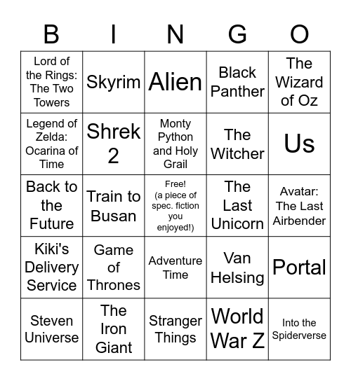 figments Issue 11 Launch Party Bingo Card