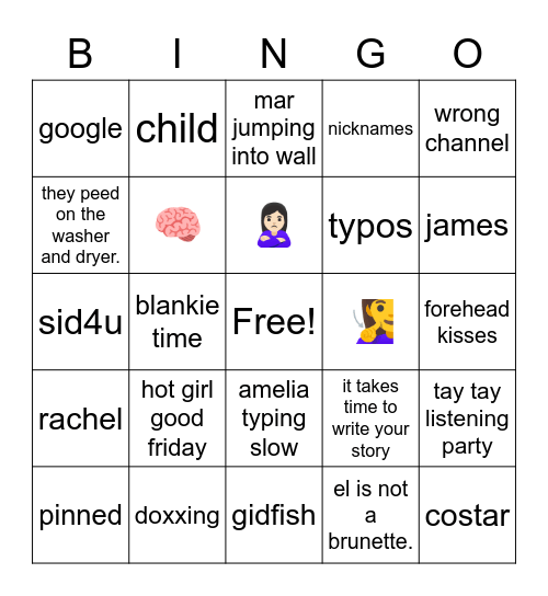 jemily 2 (2) Bingo Card