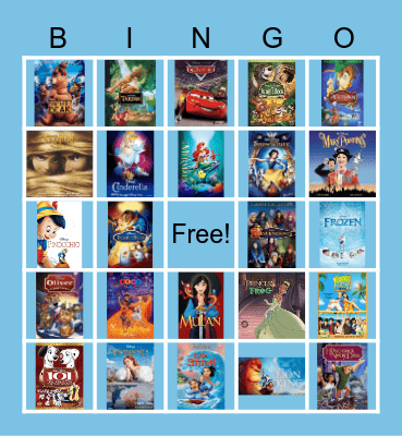 Disney Bingo Card