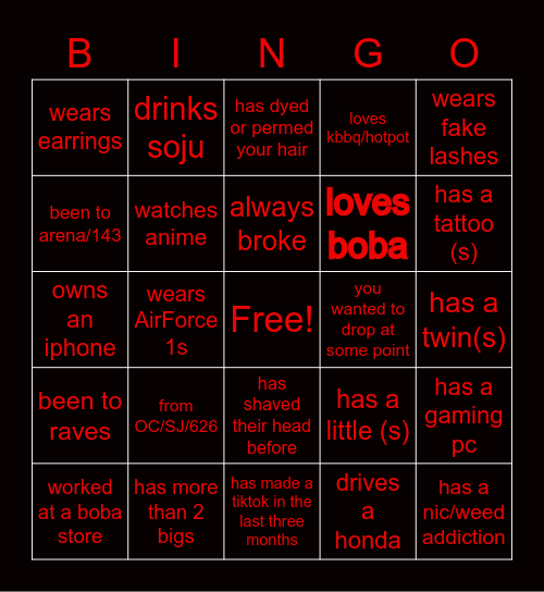 AGC BINGO Card