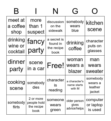 Roux the Day Bingo Card