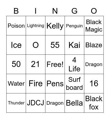 JDCJ Bingo Card