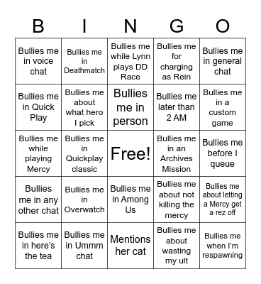 Denise Bingo Card