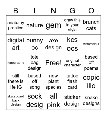 Alyssa April March Bingo Card