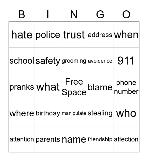 Bingo Card