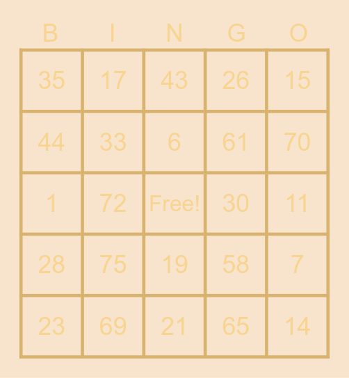 QTPIEE'S BINGO CARD Bingo Card