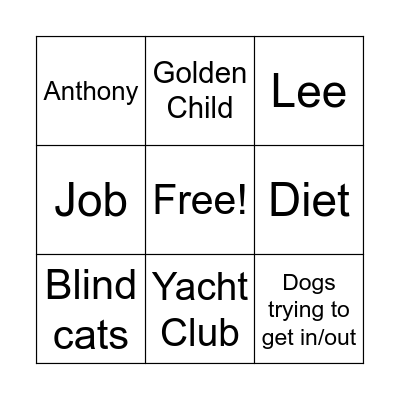 Mupper Bingo Card