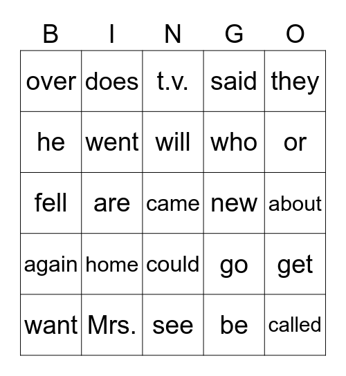 Red 29 Bingo Card