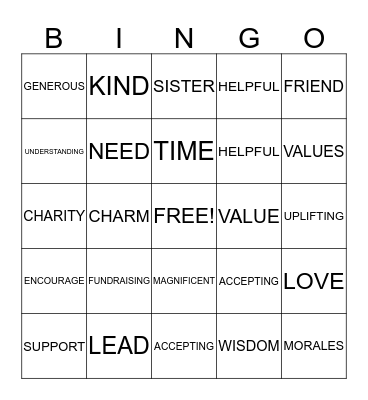 Sophisticated Women of Outreach Bingo Card